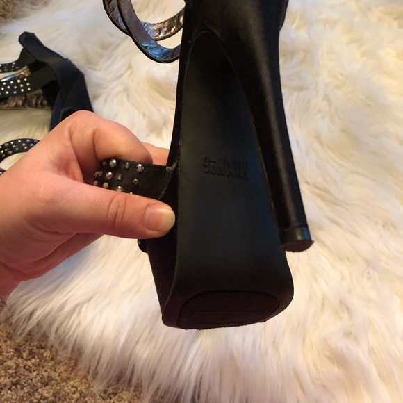 ~Mix No. 6~ Black rhinestone high heels. size: 6 - Picture 6 of 8